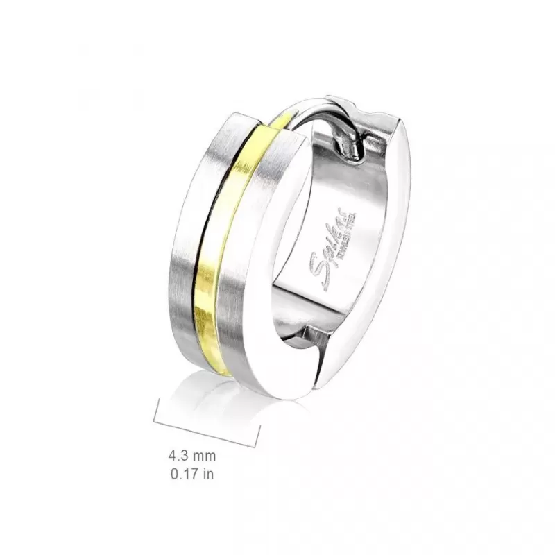 Женские серьги-кольца из медицинской стали Spikes SE3517