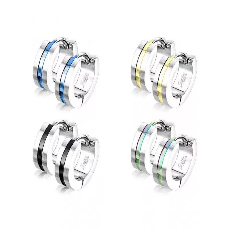 Женские серьги-кольца из медицинской стали Spikes SE3517