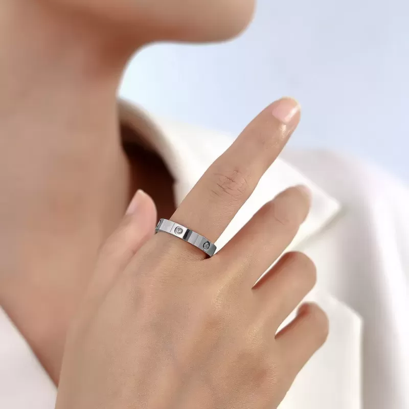 Женское кольцо из стали TATIC RSS-6758-ST с фианитами