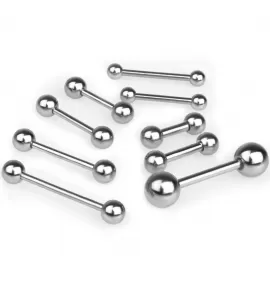 Штанга (1 мм, 1.2, 1.6 мм) из стали PiercedFish BS для пирсинга уха, хеликса, индастриала, языка, брови, сосков (от 6 мм до 51 мм длиной)