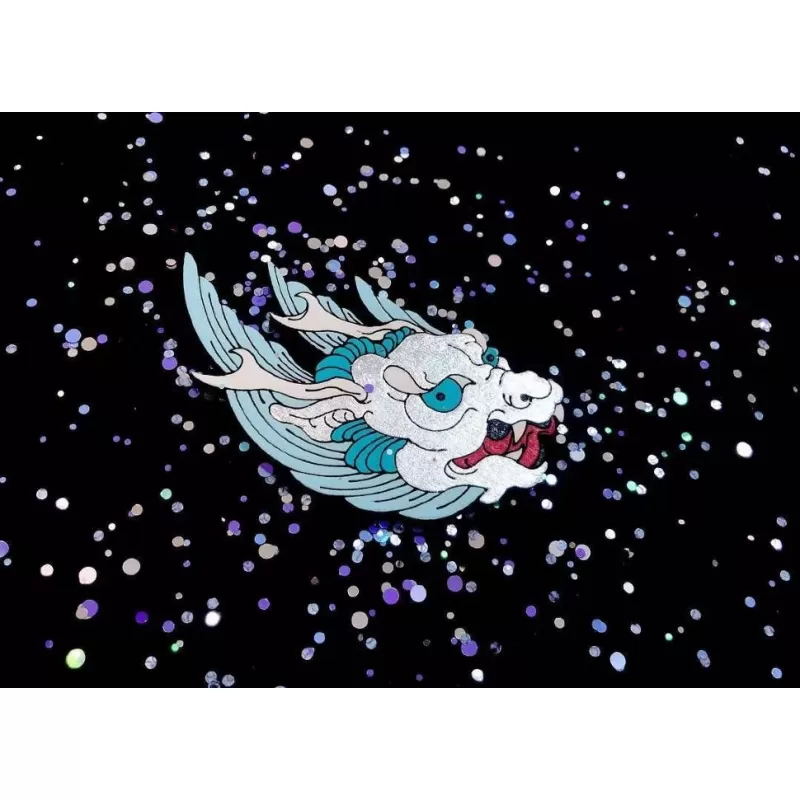 Брошь ручной работы из дерева «Дракон серебряный» COREYAGI ASC-DR06