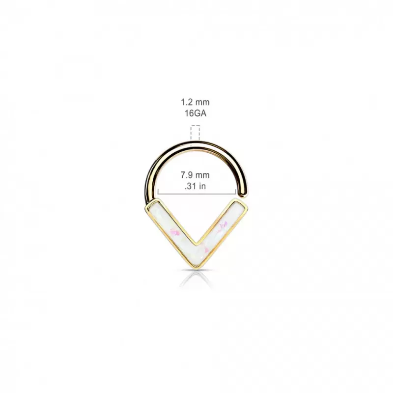 Кольцо из стали PiercedFish --RXS08-DG серьга для пирсинга септума носа, хряща уха, хеликса, козелка