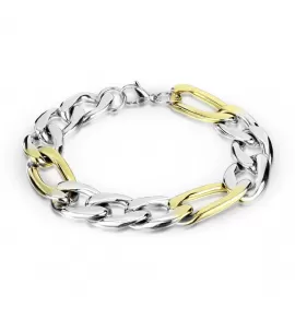 Мужской панцирный браслет-цепь Spikes SB26 из нержавеющей стали