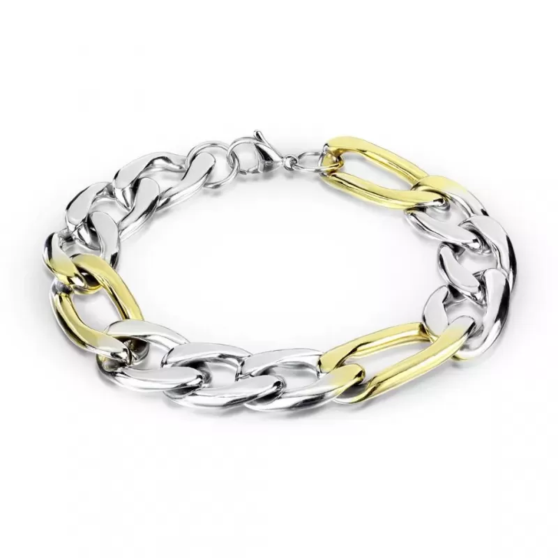 Мужской панцирный браслет-цепь Spikes SB26 из нержавеющей стали