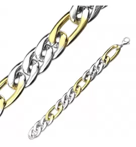 Мужской панцирный браслет-цепь Spikes SB26 из нержавеющей стали