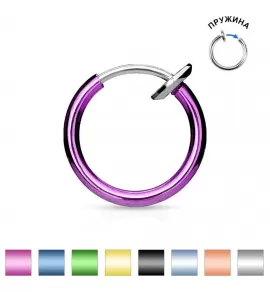 Пирсинг обманка (серьга клипса, имитация пирсинга) из стали Everiot SEP100 для уха, хеликс, губ, в нос, септум