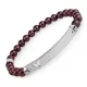 Женский браслет из граната на резинке Everiot Select LNS-2299 с пластиной для гравировки