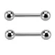 Штанги 2 шт. из стали PiercedFish 2xBS (1.2, 1.6 мм) для пирсинга уха, хеликса, индастриала, языка, брови, сосков (от 6 мм до 50 мм)