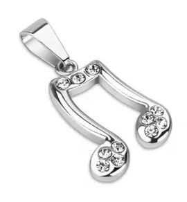 Кулон TATIC SSPHC-0114-2, в форме ноты, с фианитами