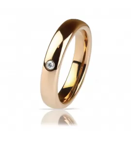 Кольцо из карбида вольфрама INFY R-TG-1144 обручальное с фианитом