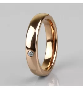 Кольцо из карбида вольфрама INFY R-TG-1144 обручальное с фианитом