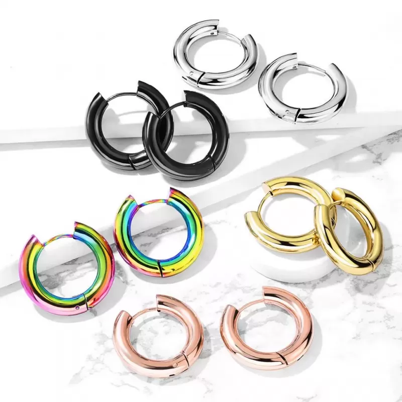 Серьги-кольца (бублики) из нержавеющей стали TATIC SE1007