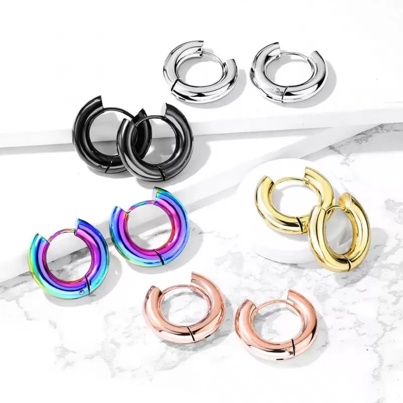 Серьги-кольца (бублики) из нержавеющей стали TATIC SE1007