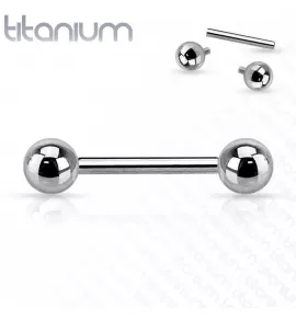 Штанга из титана с внутренней резьбой Pirslab TIB для пирсинга уха, индастриал, в язык, для сосков, брови