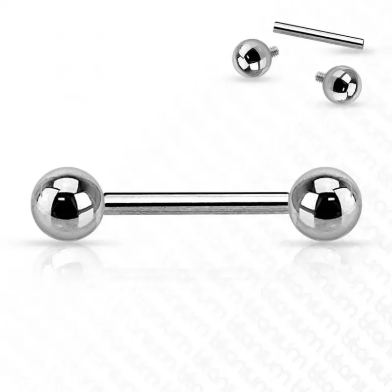 Штанга из титана с внутренней резьбой Pirslab TIB для пирсинга уха, индастриал, в язык, для сосков, брови