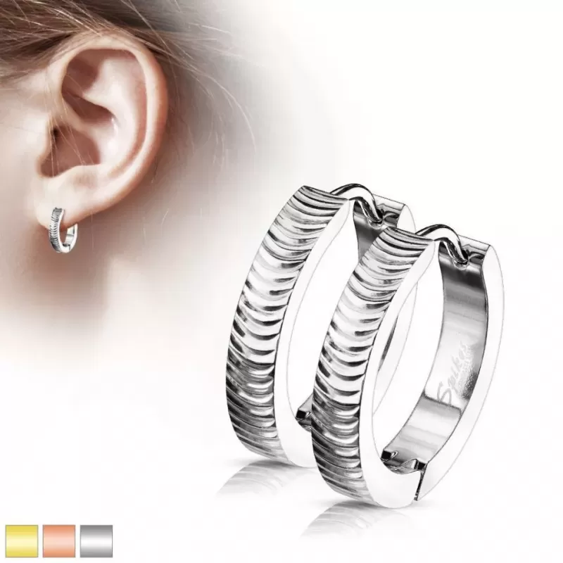 Женские серьги конго из медицинской стали Spikes SE3528