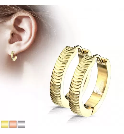 Женские серьги конго из медицинской стали Spikes SE3528
