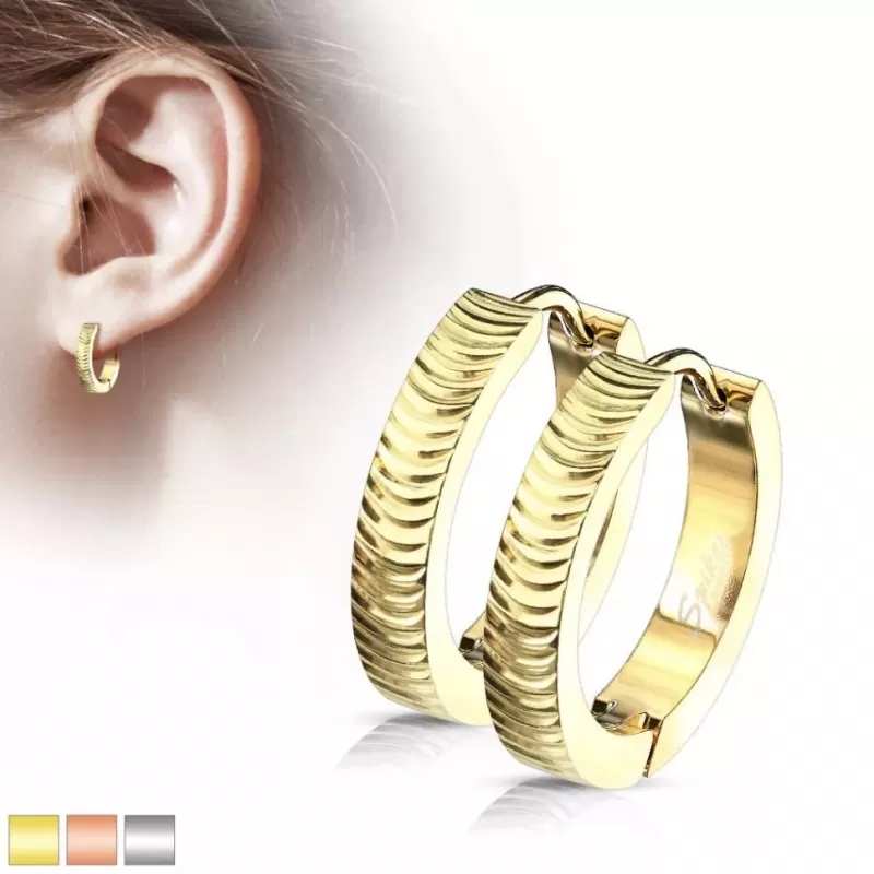 Женские серьги конго из медицинской стали Spikes SE3528