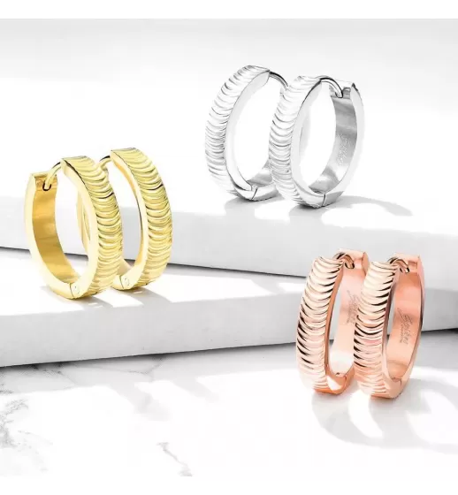Женские серьги конго из медицинской стали Spikes SE3528