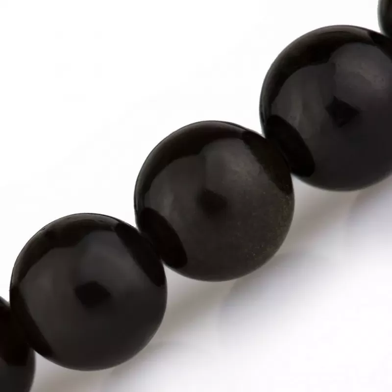 Мужской браслет из золотого обсидиана с пластиной для гравировки Everiot Select LNS-2298 на резинке