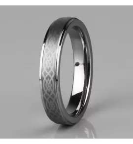 Женское кольцо из карбида вольфрама INFY R-TG-0206 с кельтским орнаментом