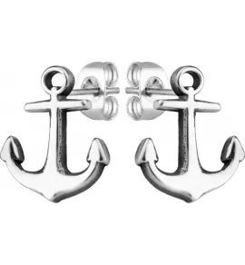 Мужские серьги-гвоздики в форме якоря Everiot SE-ZS-2056 из стали