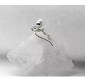 Серьги-зажимы TATIC EL-14 с фианитами и искусственной жемчужиной