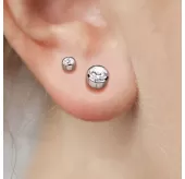 Титановые серьги-гвоздики (пусеты) TATIC T23ER02 с фианитом от 2,5 до 5 мм