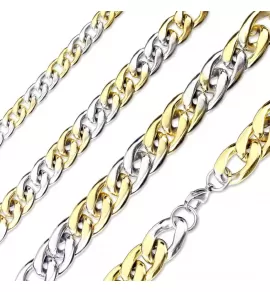 Стальная цепь мужская Spikes SSN24 панцирного плетения