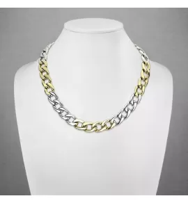 Стальная цепь мужская Spikes SSN24 панцирного плетения