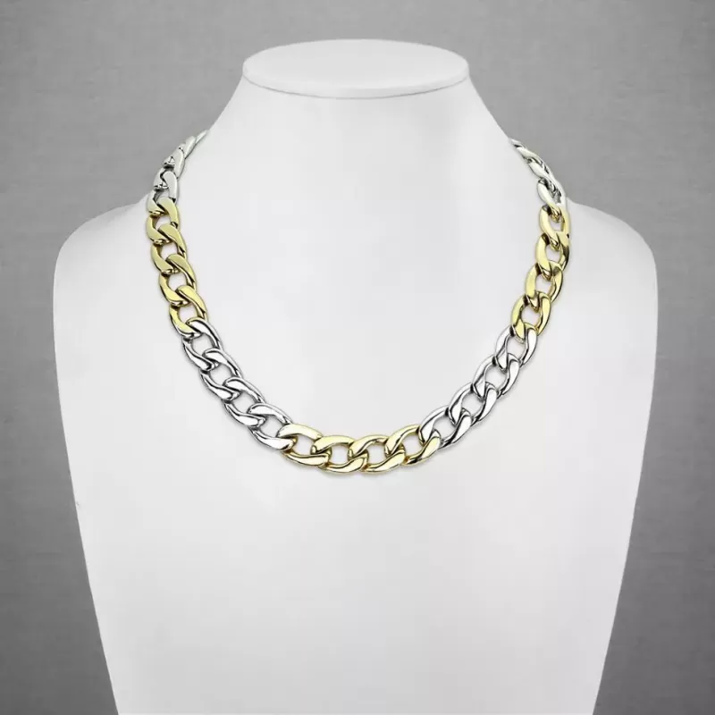 Стальная цепь мужская Spikes SSN24 панцирного плетения