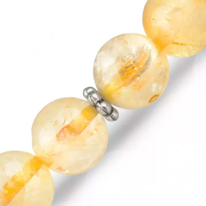 Браслет на резинке из цитрина с головой бульдога Everiot Select LNS-2052