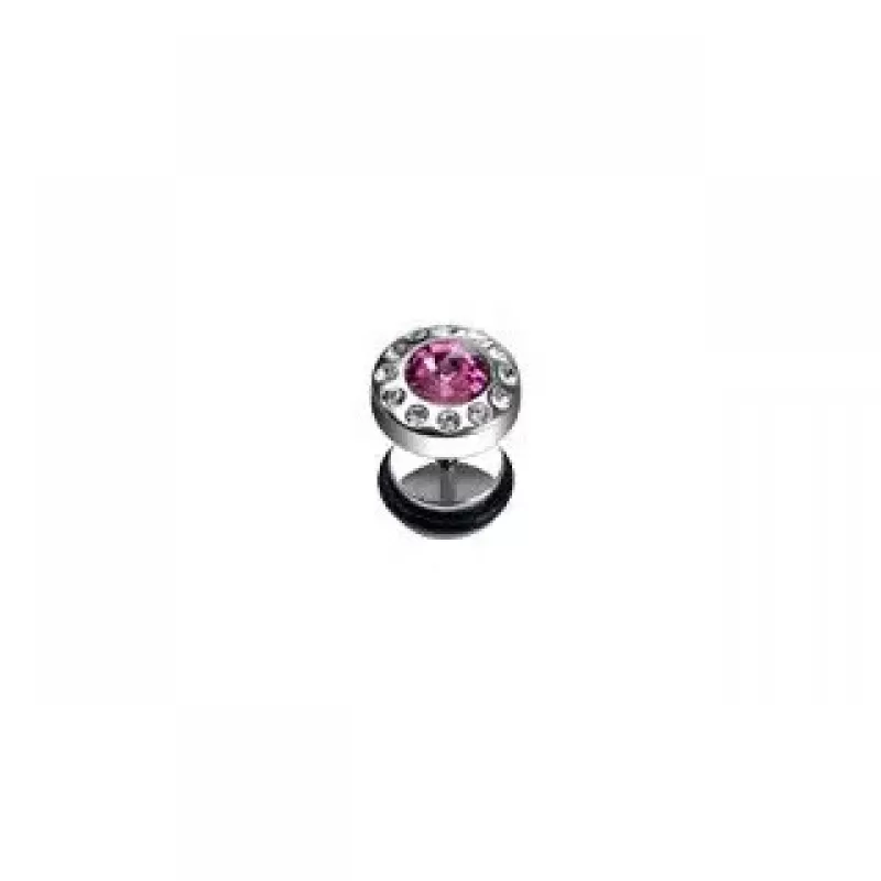 Серьга PiercedFish PSFX-08 с фианитами (плаг обманка)