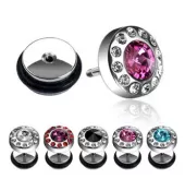 Серьга PiercedFish PSFX-08 с фианитами (плаг обманка)