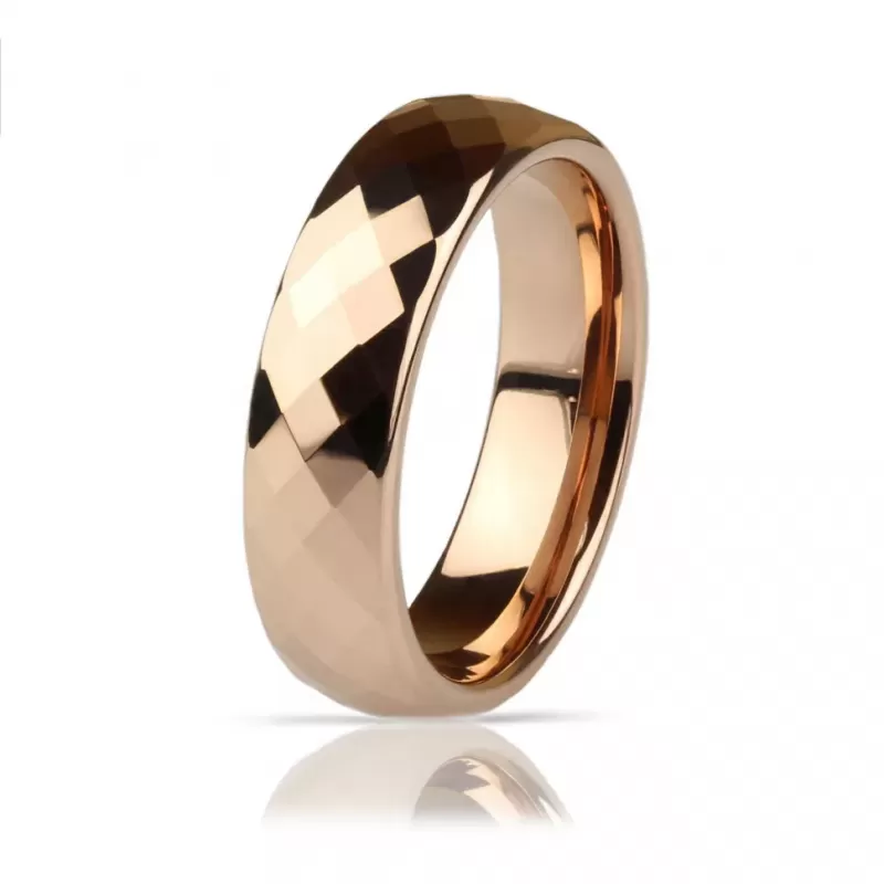 Кольцо из карбида вольфрама INFY RTG-0019 (RTN-119) цвета розового золота
