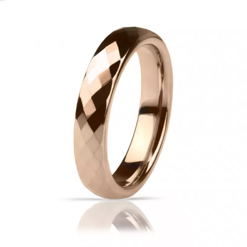 Кольцо из карбида вольфрама INFY RTG-0019 (RTN-119) цвета розового золота