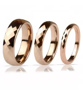 Кольцо из карбида вольфрама INFY RTG-0019 (RTN-119) цвета розового золота