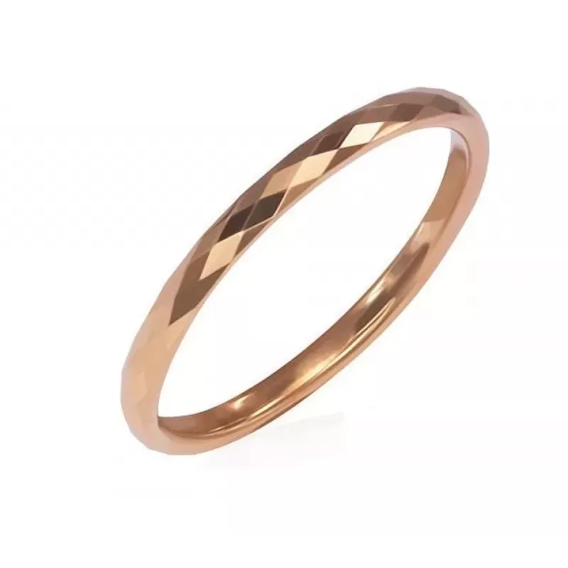 Кольцо из карбида вольфрама INFY RTG-0019 (RTN-119) цвета розового золота