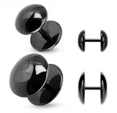 Серьги из стали PiercedFish PSFX-52  (Фейк-плаг обманка) круглой формы