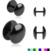 Серьги из стали PiercedFish PSFX-52  (Фейк-плаг обманка) круглой формы