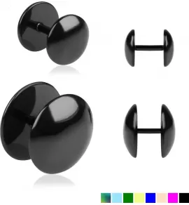 Серьги из стали PiercedFish PSFX-52  (Фейк-плаг обманка) круглой формы