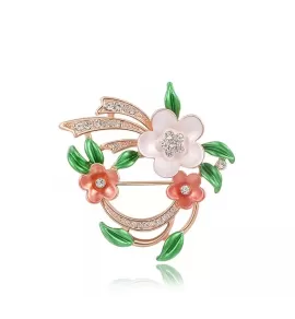 Брошь ROZI BR-03460B с цветами