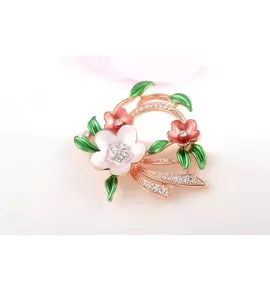 Брошь ROZI BR-03460B с цветами