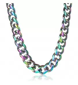 Массивная стальная цепь мужская Everiot SN-ZS-2876 панцирного плетения