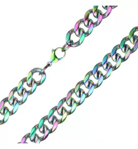 Массивная стальная цепь мужская Everiot SN-ZS-2876 панцирного плетения