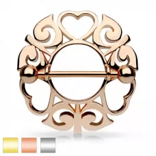 Украшение для пирсинга сосков со штангой PiercedFish K17678