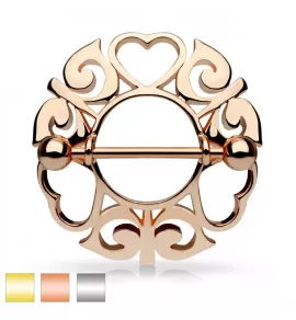 Украшение для пирсинга сосков со штангой PiercedFish K17678