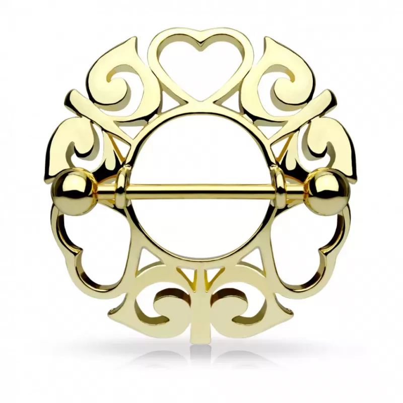 Украшение для пирсинга сосков со штангой PiercedFish K17678