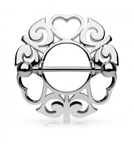 Украшение для пирсинга сосков со штангой PiercedFish K17678