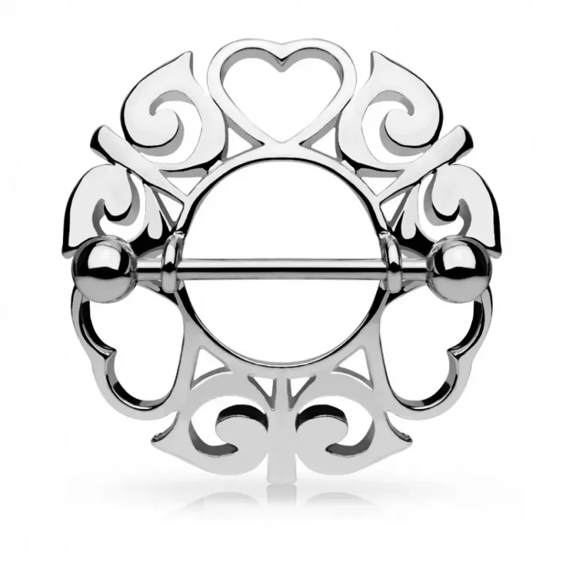 Украшение для пирсинга сосков со штангой PiercedFish K17678